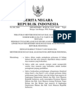 Peraturan Menteri Hukum Dan Hak Asasi Manusia Nomor M.HH-01.DL.07.01 Tahun 2009