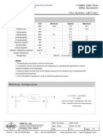 115MHz 6MHz Bandwidth SAW Filter Datasheet