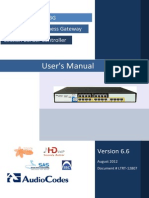 LTRT-12807 Mediant 800 MSBG SIP User's Manual Ver 6.6