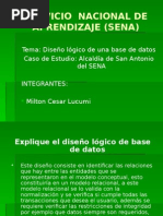 Diseño Lógico de La Base de Datos