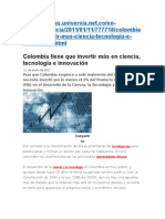 Portada/noticia/2011/01/11/777718/colombia - Tiene-Invertir-Mas-Ciencia-Tecnologia-E-Innovacion - HTML