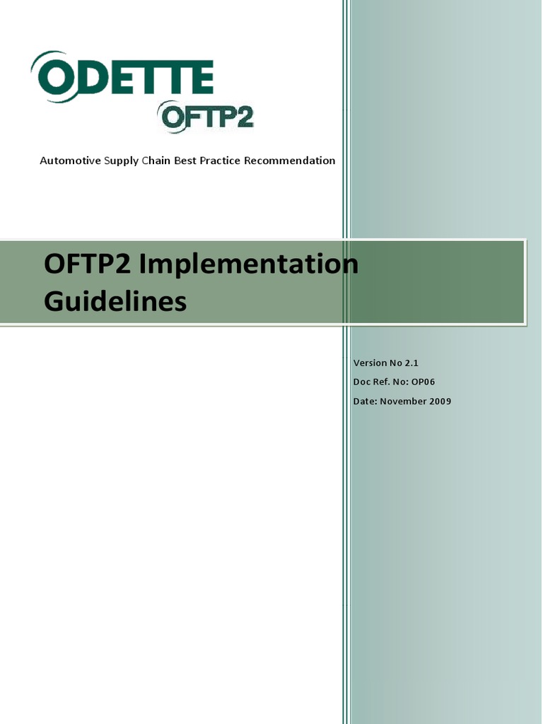 FilesOP05 OFTP2 Implementation Guidelines | PDF | Public Key ...