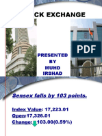 Stock Exchange: Presented BY Muhd Irshad