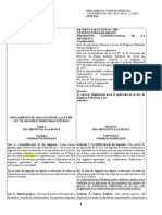 Antiguo y Nuevo Reglamento de Aplicación de La Ley 