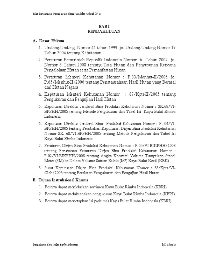 Materi Pengukuran Kayu Bulat Materi Pengukuran Kayu Bulat