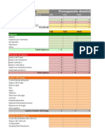 Presupuesto Domestico en Excel