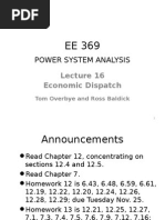 Power System Analysis: Economic Dispatch