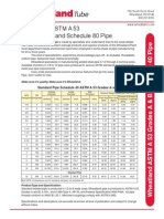 Schedule 40-80 Pipe Dimensions ASTM A53