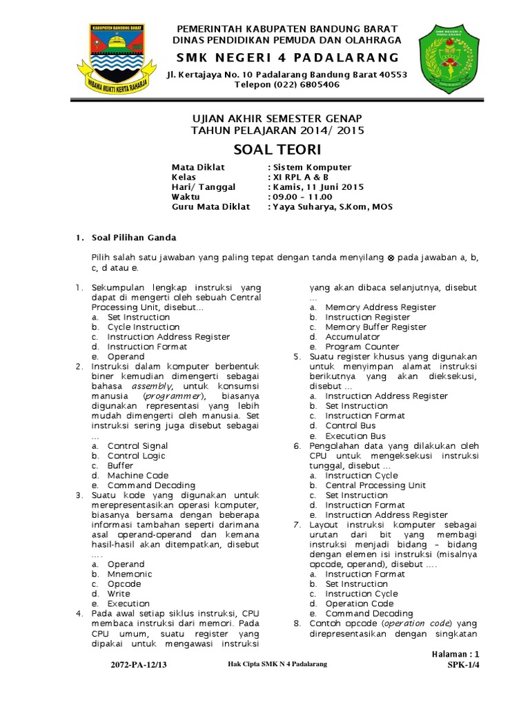 Soal essay troubleshooting komputer 02 image