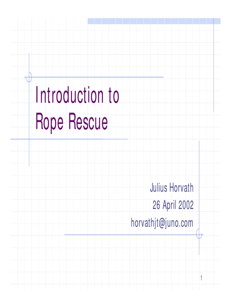Rope Rescue Training Intro Pdf Knot Rope