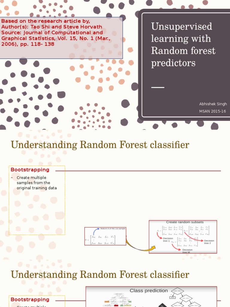 Random Forest Unsupervised Learning Guide | PDF | Cluster Analysis ...