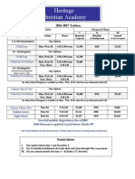 Tuition Schedule 2017