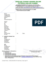 Form Pendataan PDDIKTI STAI PG CIAMIS