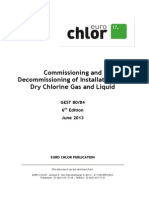 Commissioning and Decommissioning of Installations For Dry Chlorine Gas and Liquid
