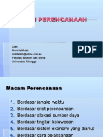 Macam Perencanaan