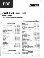 Download Fiat 124 1975 Coupe-Spider Specs and Data by fiat124 SN28906987 doc pdf