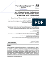 The Effects of Personal Income Tax Evasion On Socio-Economic Development in Ghana: A Case Study of The Informal Sector