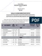 PRC Exam Schedule 2016
