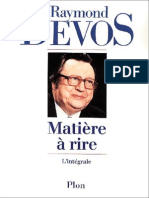 Raymond Devos - Matière à Rire - L'Intégrale (Plon)