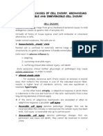 Cell Injury: Causes of Cell Injury, Mechanisms of Reversible and Irreversible Cell Injury