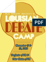 Official Invitation - 1st Louisian Debate Camp
