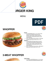 Burger King Menu