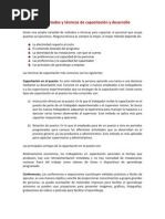 Metodos y Tecnicas de Capacitacion y Desarrollo