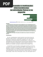 Persuasão e Motivação Interveniencias Na Atividade Fisica e No Esporte
