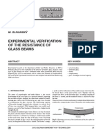 Experimental Verification of The Resistance of Glass Beams