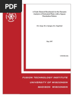 FEA Benchmark For Dynamic Analysis of Perforated Plates