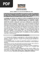 MG Corpo de Bombeiros Edital 2016