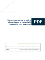 Determinación de proteínas Kjeldahl