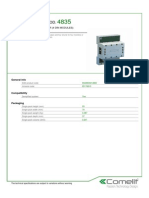 Comelit 4835 Data Sheet