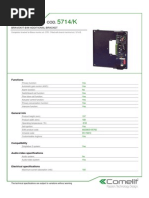 Comelit 5714K Data Sheet