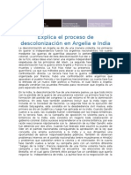 Proceso de Descolonización de Argelia e India