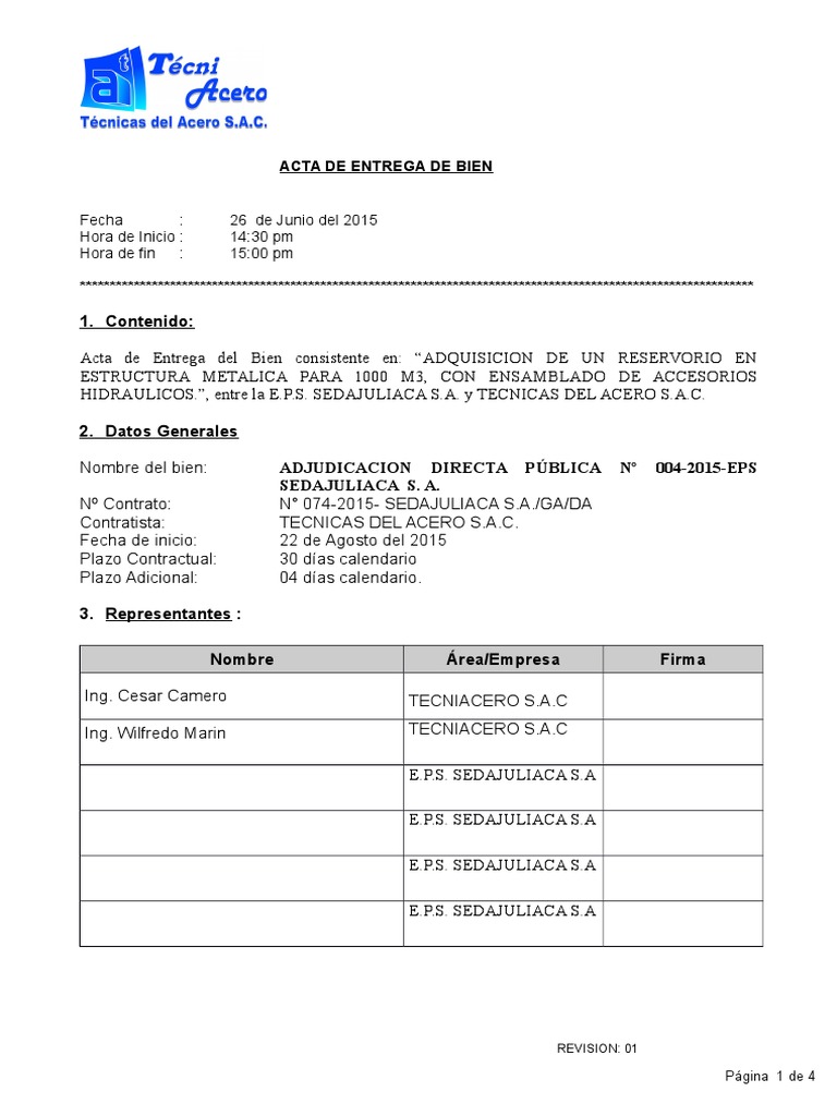 Ejemplo De Un Acta _ Partes del acta – WMQBF