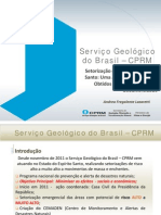 Apresentação Da Setorização de Riscos No Espírito Santo: Uma Avaliação Dos Dados Obtidos e Sua Relação Com A Geodiverisdade