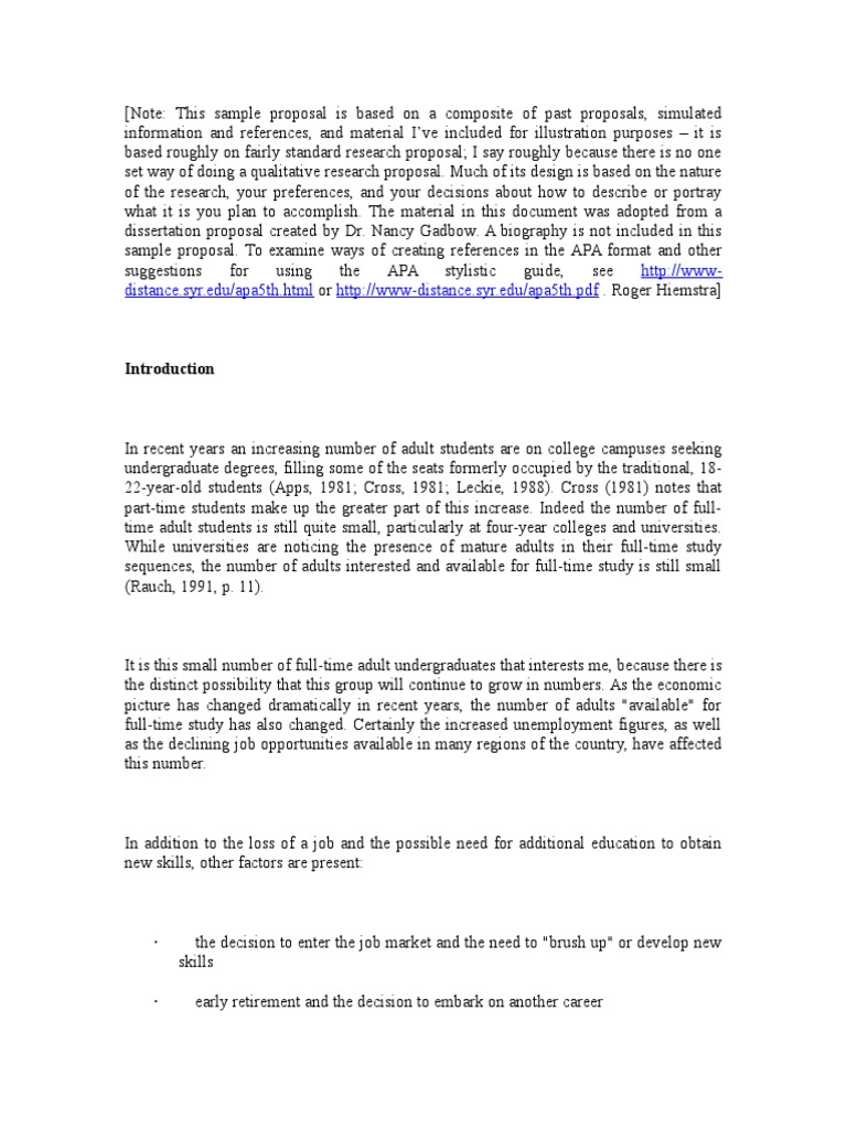 qualitative research format