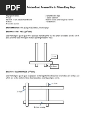 how to make a rubber band car-day  1 