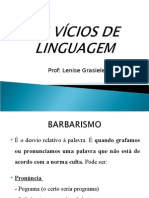 Os Vícios de Linguagem