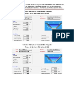 Cálculos Hidráulicos Situación Sin y Con Proyecto