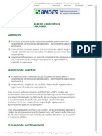 Programa de Capitalização de Cooperativas Agropecuárias - PROCAP-AGRO - BNDES