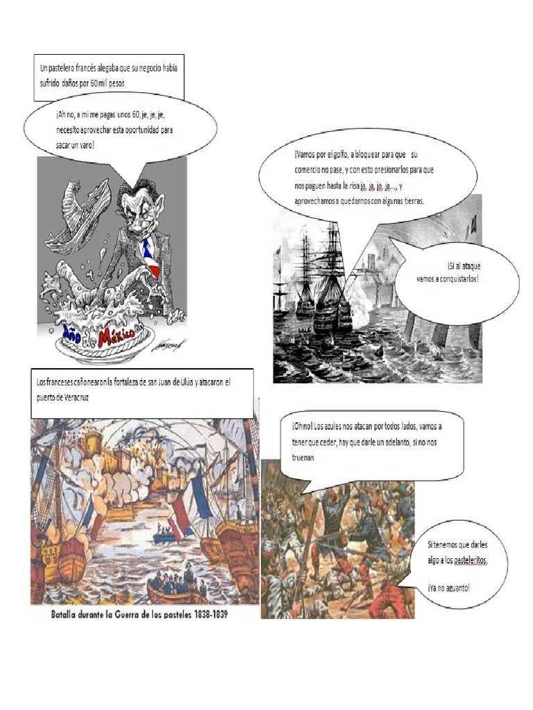 Historieta La Guerra de Los Pasteles