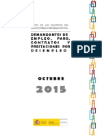 Datos de Paro Registrado Octubre 2015