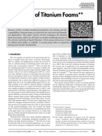 Processing of Titanium Foams : by David C. Dunand