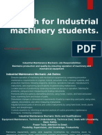 English For Industrial Machinery Students.: Technicians and Technologist