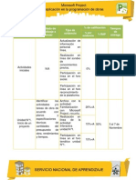 Cronograma de Actividades Project