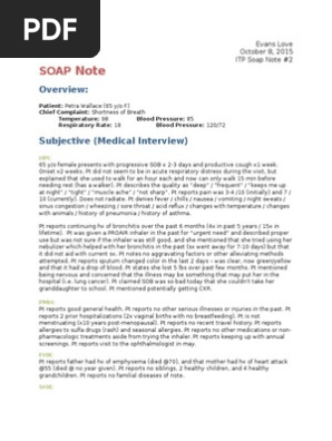 ITP - SOAP Note #2 (Pulmonary)