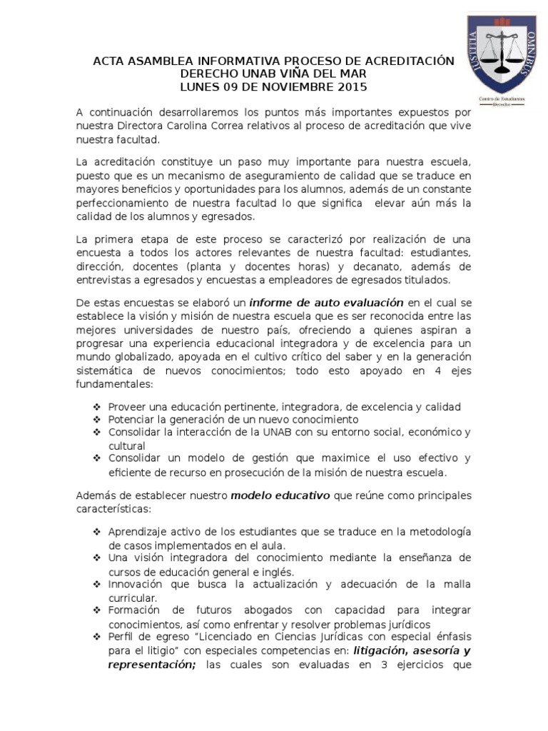 Acta Asamblea Informativa  Evaluación  Conocimiento  Free 30day
