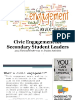 civic engagement for secondary student leaders